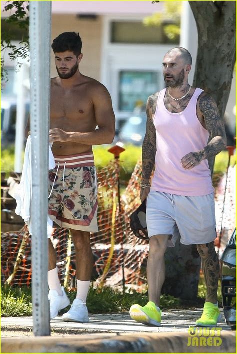 Adam Levine Behati Prinsloo Bare Their Hot Bodies During a 